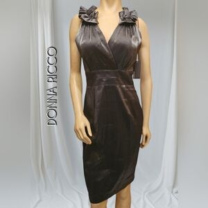 Donna Ricco Cocktail & Formal Pew-Peter Dress Size 8 NWT